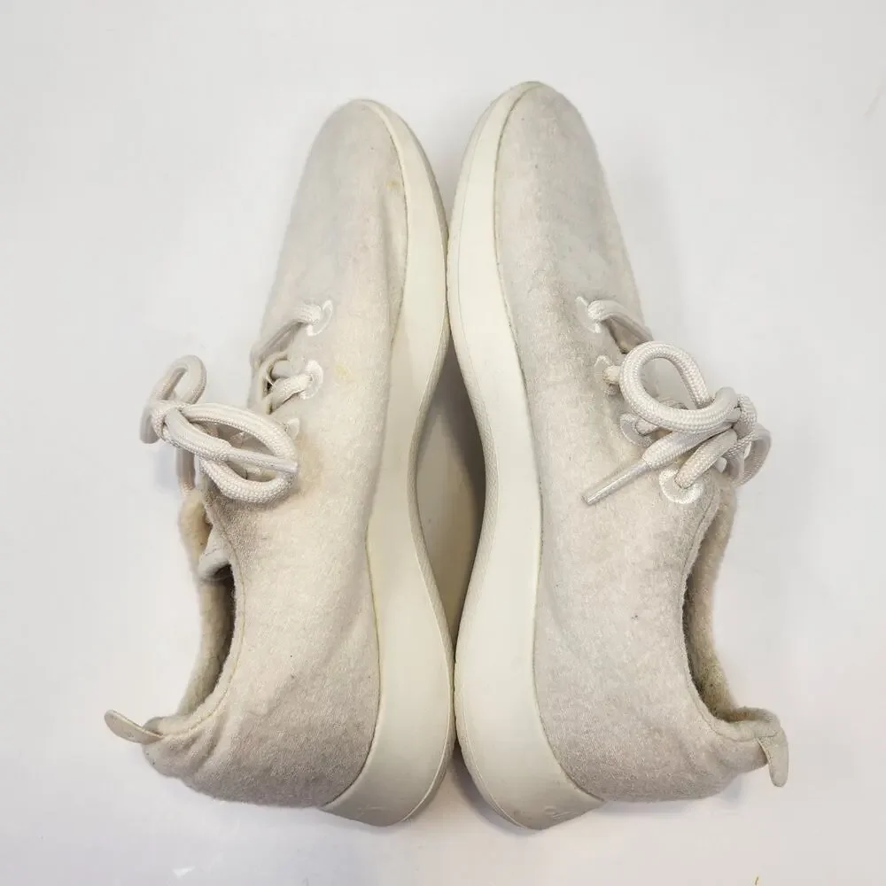 Allbirds Women Wool Runner Sneakers White Cream Size 6 Merino Wool Casual